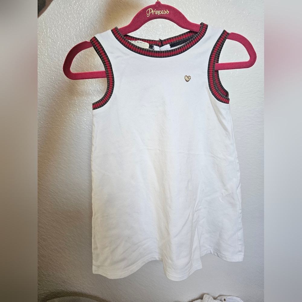 Gucci White Tank Top with Heart Accent